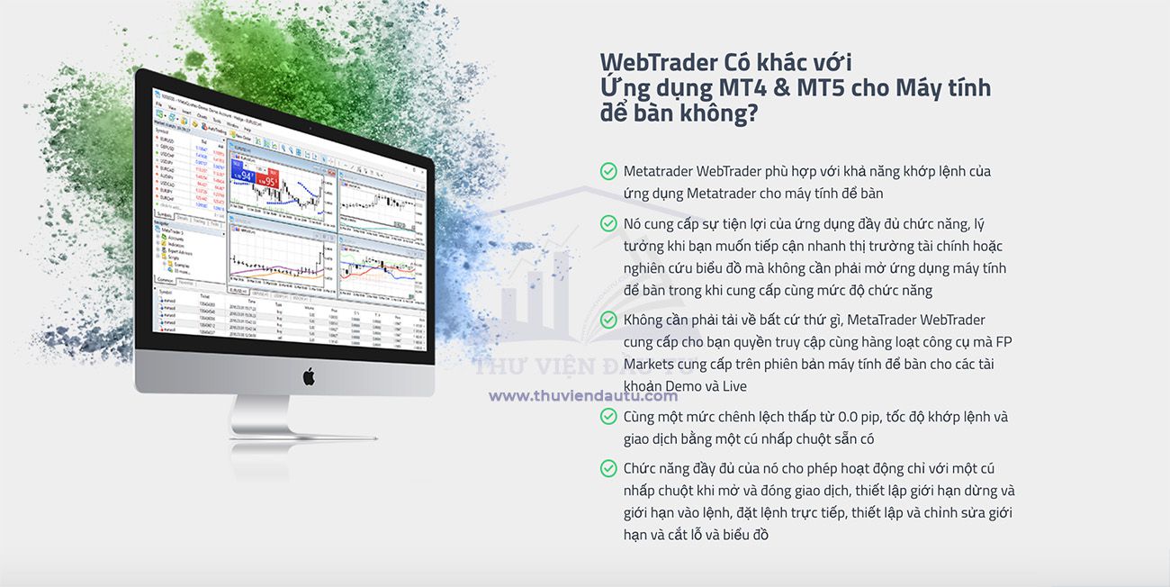 Nền tảng WebTrader của MetaTrader do FP Markets cung cấp
