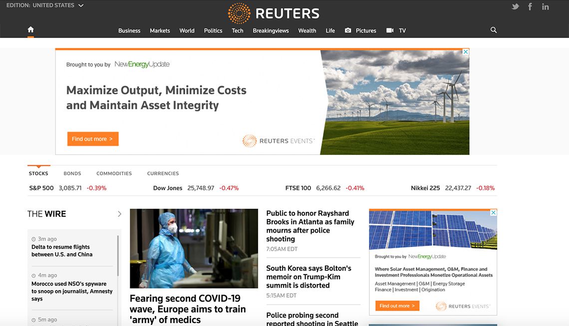 website tài chính thế giới reuters